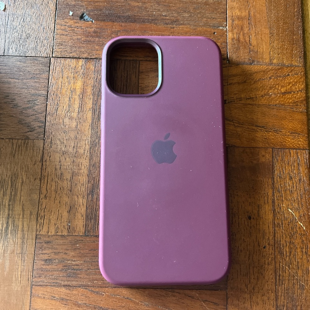 Apple Plum Silicone iPhone Case with Minimalist Design